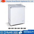 100L glass door mini ice cream chest freezer